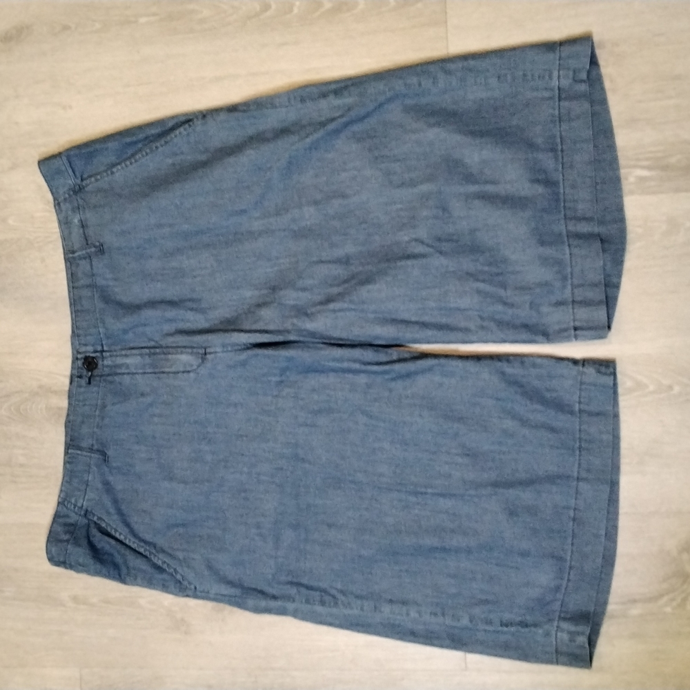 Michael Kors Lightweight 100% Cotton Wide Leg Denim Capris Size 18W